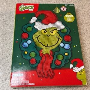 NIB the grinch Dr Seuss perler fused bead kit